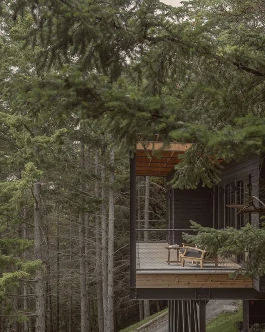 Metabolist Mimarlıktan Esinlenen Düşük Etkili Kabin: Trestle Cabin
