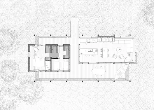 Metabolist Mimarlıktan Esinlenen Düşük Etkili Kabin: Trestle Cabin