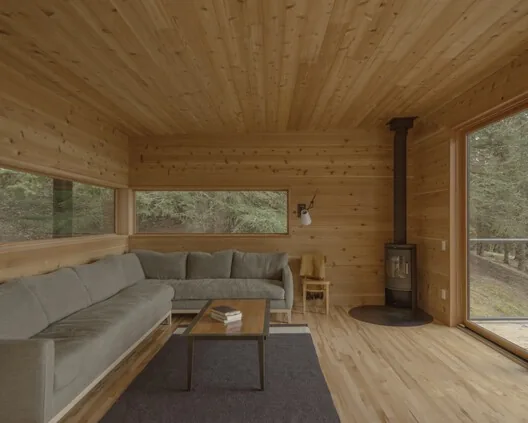 Metabolist Mimarlıktan Esinlenen Düşük Etkili Kabin: Trestle Cabin