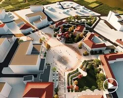 Sarmal Patiolarla Yükselen Çatı Bahçeli Beton Ev