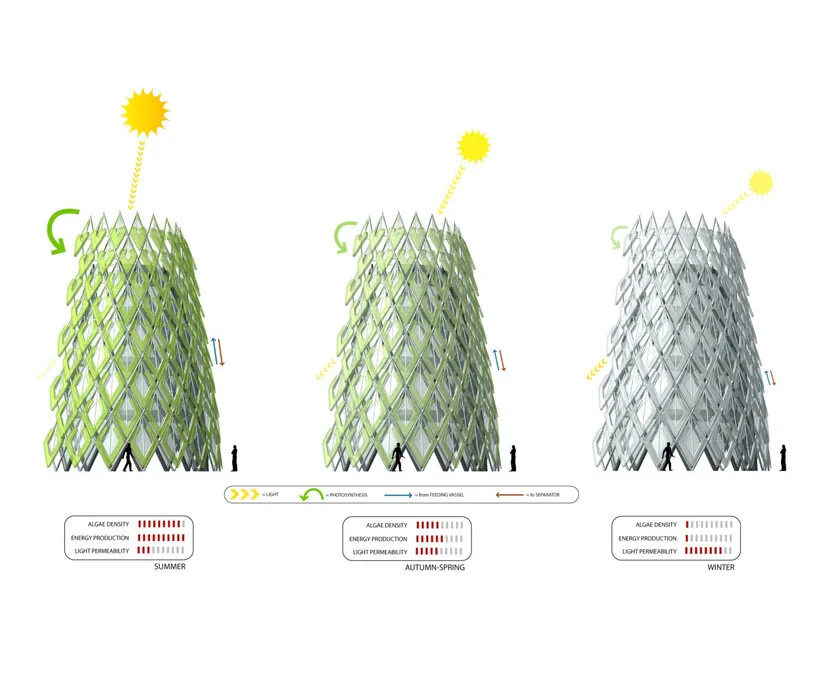 Yaşayan Cephe: Algae Tower ile Enerji Üreten Bina