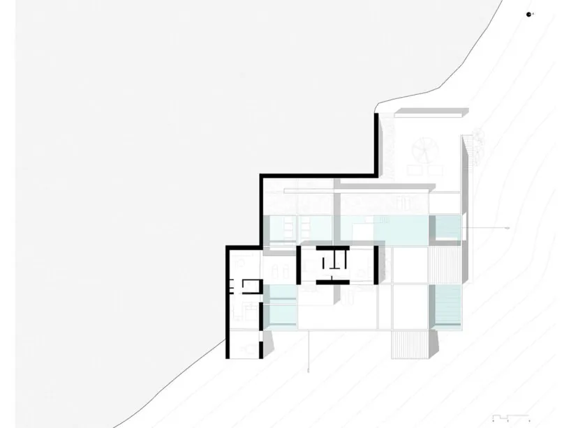 Kayalıklara Gömülü İnziva: MOLD Architects'ten PERMA