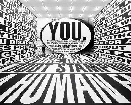 Barbara Kruger, Ando'nun Rotundasını Metinle Sarstı