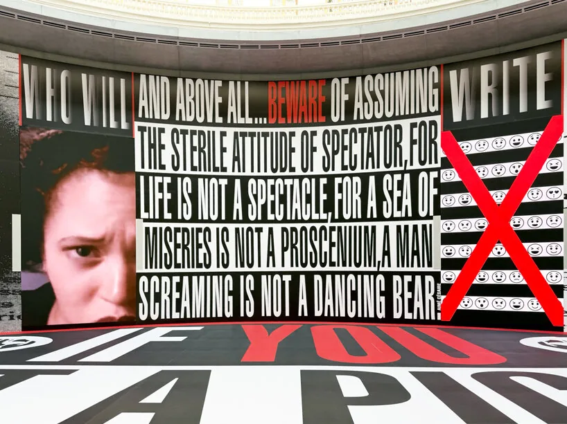 Barbara Kruger, Ando'nun Rotundasını Metinle Sarstı