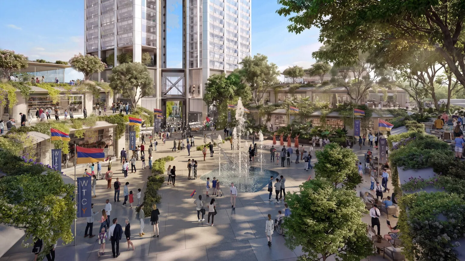 Foster + Partners’tan Ermenistan’da Bahçe Köprülü İkiz Kuleler